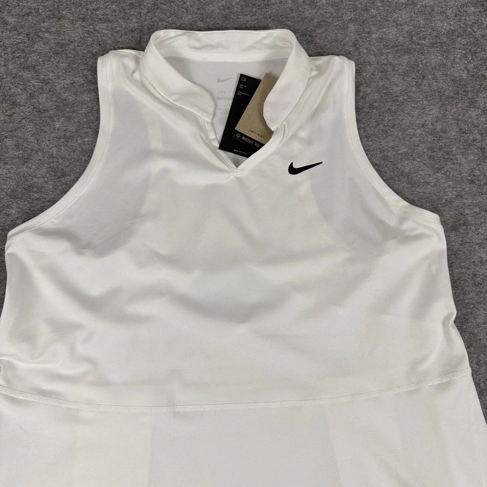 Nike Court Dri Fit Victory Tennis Dress White DD8732-100 Womens Plus 1X *